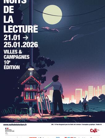 Les Nuits de la lecture 2026 - CNL / Tom Haugomat pour les Nuits de la lecture / Conception graphique : Studio CC