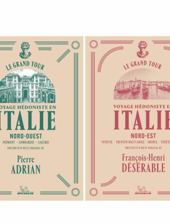 Les deux premiers ouvrages de la collection "Le Grand Tour", Pierre Adrian et François-Henri Désérable