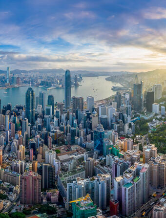 Vue aérienne de Hong Kong