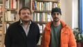 Julien Viteau et François Ballaud dans la librairie EXC à Paris.