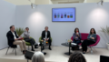 Table ronde sur le baromètre des pratiques de lecture 2026 au Festival du Livre de Paris (de gauche à droite) Natasha Pauthier, Arnaud Robert, Marine Boulanger et Mathilde Jablonski