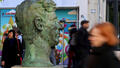 Statue d'Hergé pendant le festival d'Angoulême en janvier 2025