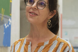 Delphine Sinquin, responsable de la médiathèque Uni’Vert à Scaër (Finistère)