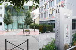 Le siège d'Hachette livre à Vanves et L'immeuble Garamond Hachette à Malakoff