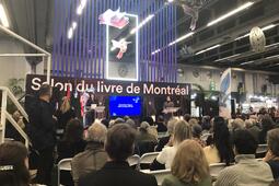 Geneviève Pigeon, présidente de l'ANEL, inaugure le Salon du livre de Montréal 2024, 