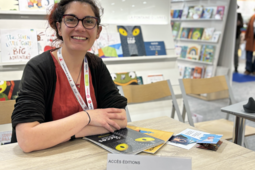 Léa Schneider, directrice générale d'Accès éditions, à la Foire de Bologne 2025