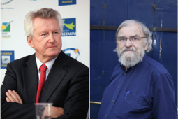 René Couanau, ancien maire de Saint-Malo, et Michel Le Bris, fondateur du festival Étonnants Voyageurs