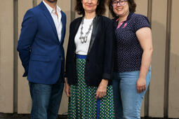 Thomas Bout, directeur des éditions Rue de l'échiquier, Sylvie Crossman, cofondatrice et désormais codirectrice de la collection « Indigène » et Léa Thévenot, responsable de la communication des éditions Rue de l'échiquier