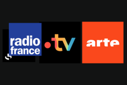 Logos RadioFrance, FranceTV et Arte
