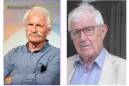 Le photographe Yann Arthus-Bertrand et le démographe Hervé Le Bras, auteurs de France, un album de famille (Actes Sud)