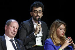 Omar Youssef Suleimane le 26 mars 2025 lors du rassemblement "Pour la république, la France contre l'islamisme"