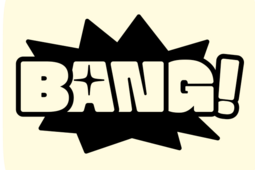 Logo de l'application Bang! disponible sur les plateformes de téléchargement