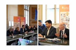 Photos prises lors de la conférence de presse à Angoulême, à droit Xavier Bonnefont et David Caméo