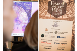 L'affiche et les partenaires du festival du livre de Paris