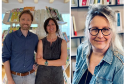 Lucas Giossi et Josée Cattin, coprésidents de Livre Suisse, et Natacha Bayard, directrice du Salon du livre de Genève