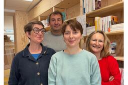 (de gauche à droite) Véronique Boyer, Emmanuel Vial, Morgane Grégoire, Anne-Laure Vial