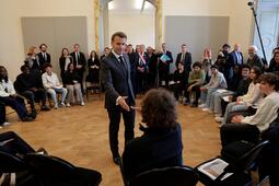 Emmanuel Macron à la Cité internationale de la langue française
