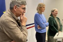 Pierre Ouzoulias, Agnès Levren et Laure Darcos 